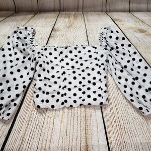 Polka dot crop top